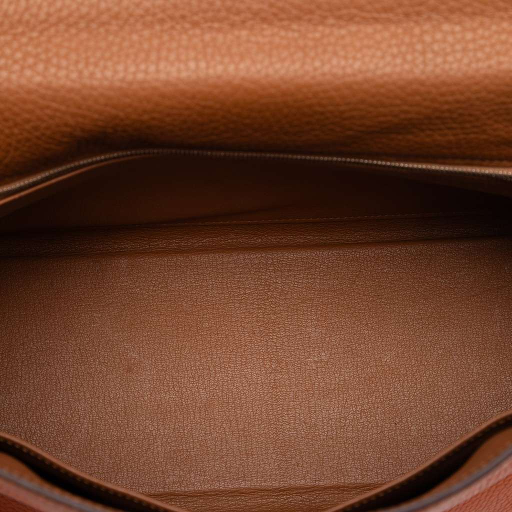 Hermès Clemence Arlequin Kelly II Retourne 32 Orange Leather Good condition - Model View