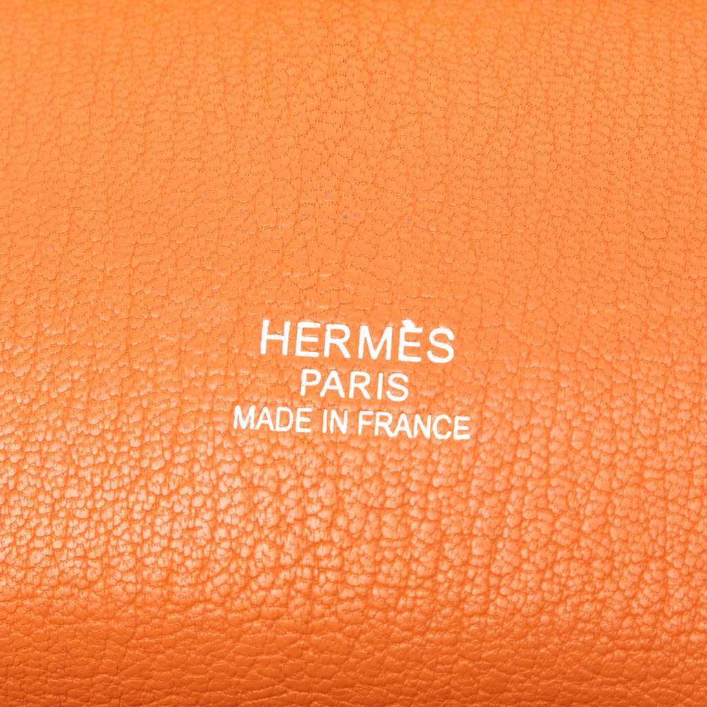 Hermès Clemence Jypsiere 34 Orange Leather Good condition - Box View
