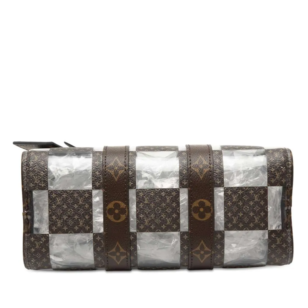 Louis Vuitton PVC and Monogram Chess Keepall Bandouliere 25 Brown Very good - Inside View