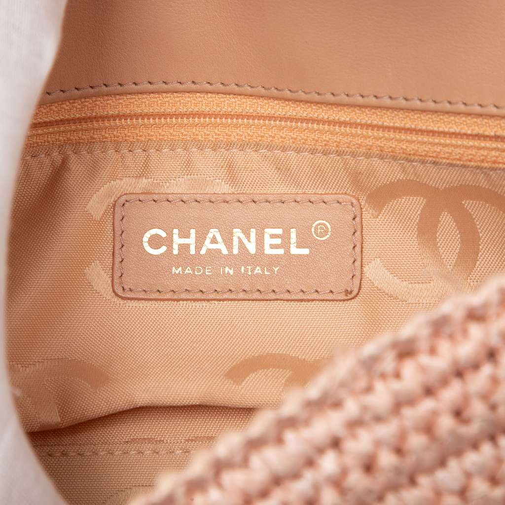 Chanel CC Woven Raffia Flap Pink Good condition - Box View