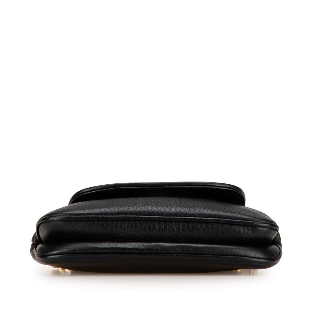 Gucci Small Leather 1973 Chain Crossbody Black Leather Good condition - Inside View