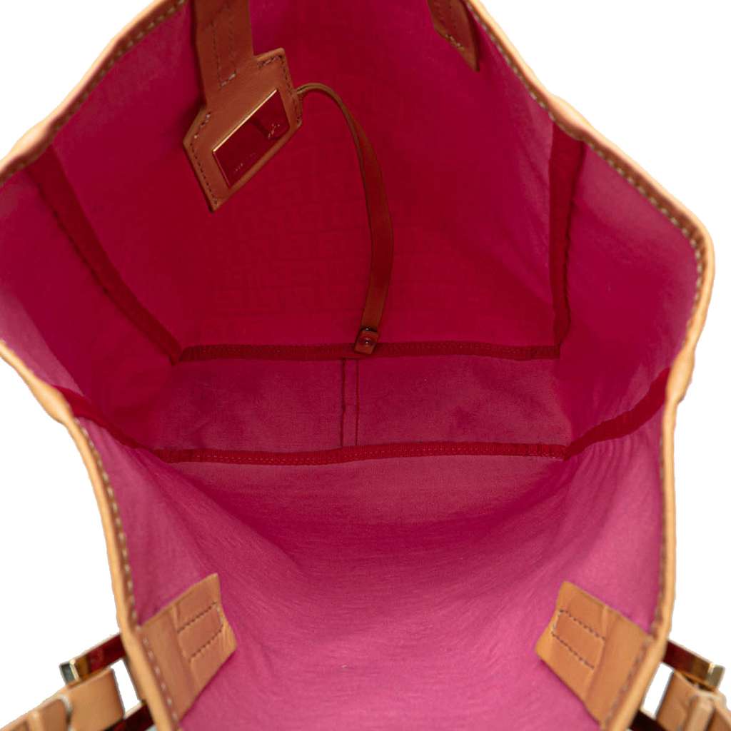 Fendi Zucchino Canvas Tote Pink Canvas Good condition - Model View