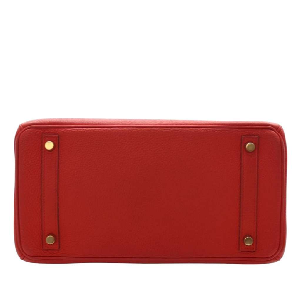 Hermès Togo Birkin Retourne 30 Red Leather Good condition - Inside View