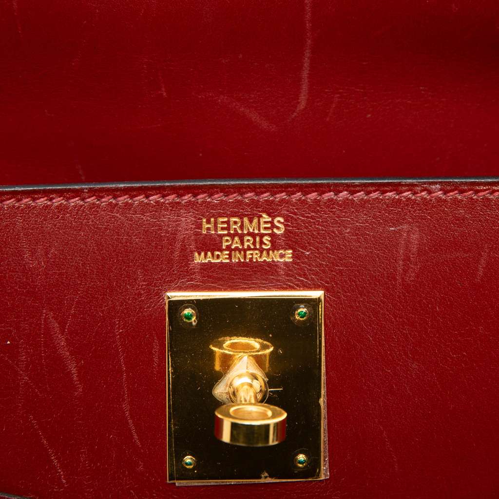 Hermès Box Calf Kelly Retourne 32 Red Leather Good condition - Box View