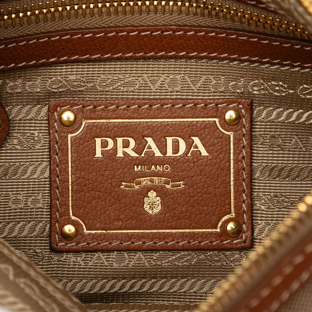 Prada Canvas Canapa Logo Crossbody Brown Canvas Good condition - Box View