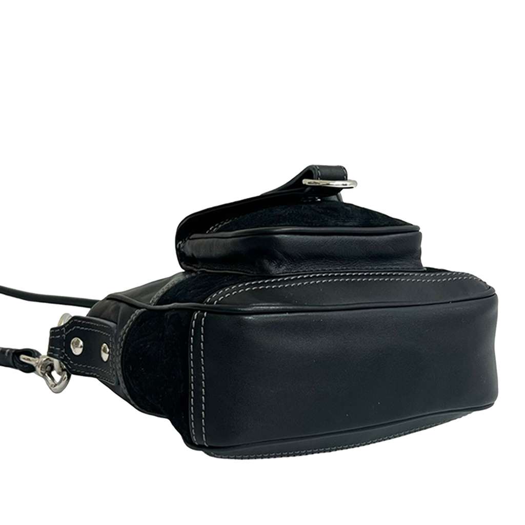 Loewe Anagram Leather and Suede Crossbody Black Leather Good condition - Inside View