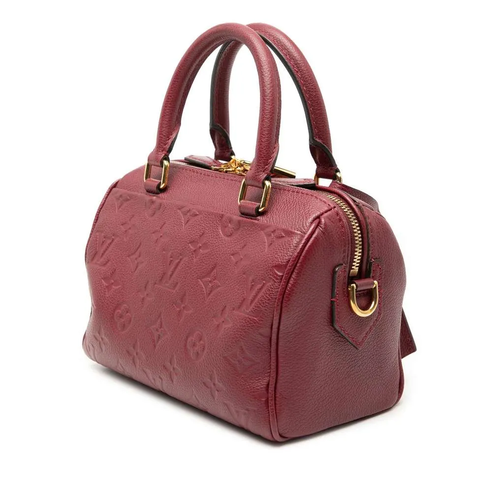 Louis Vuitton Monogram Empreinte Speedy Bandouliere 20 Red Leather Very good - Back View
