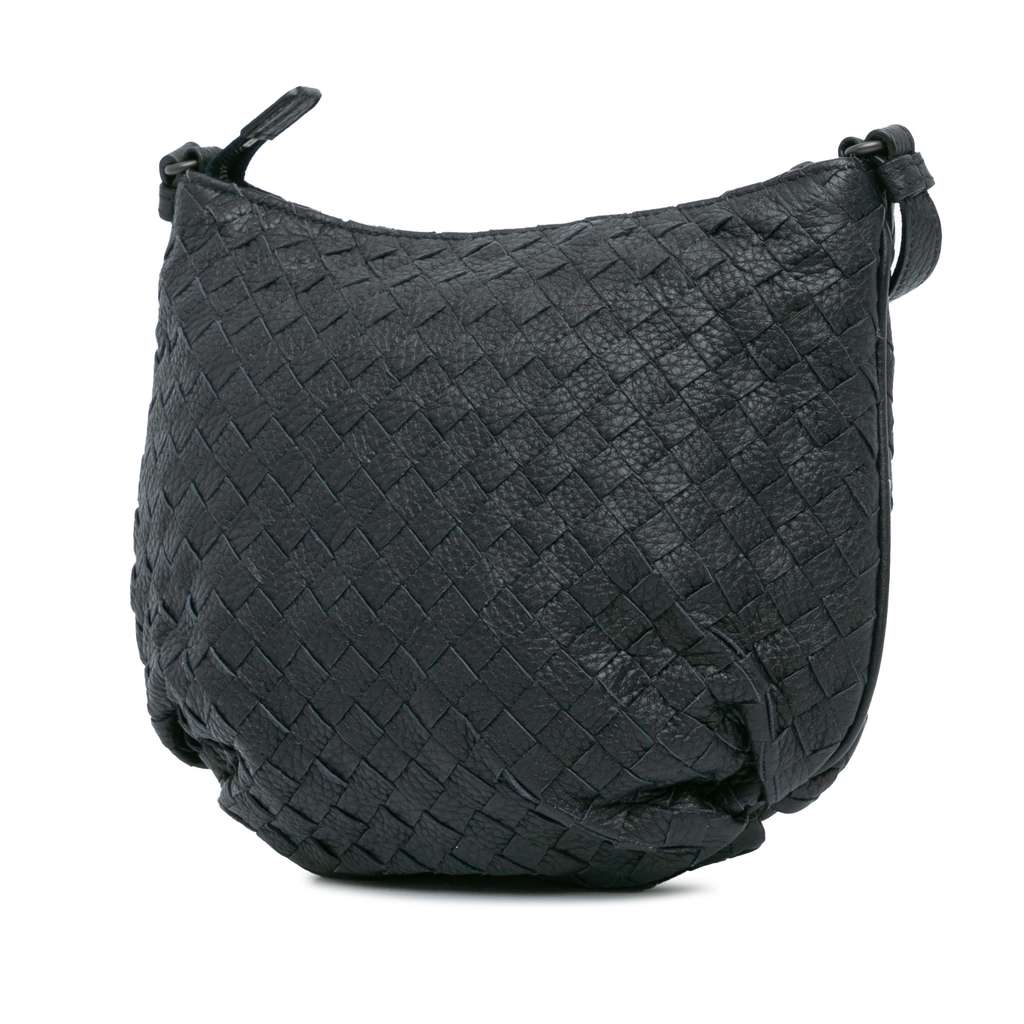 Bottega Veneta Nappa Intrecciato Crossbody Black Leather Good condition - Back View