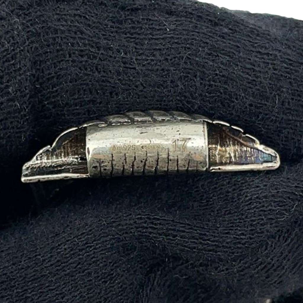 Gucci Sterling Silver and Stone Interlocking G Flower Hinged Bangle Silver Silver Good condition - Box View