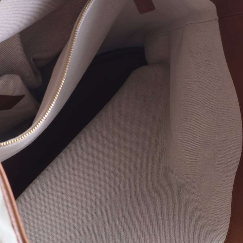 Saint Laurent Large Canvas Shopping Tote Brown Canvas Good condition - Box View
