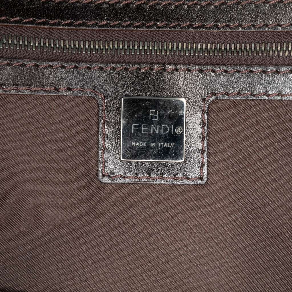 Fendi Zucchino Canvas Handbag Brown Canvas Good condition - Box View