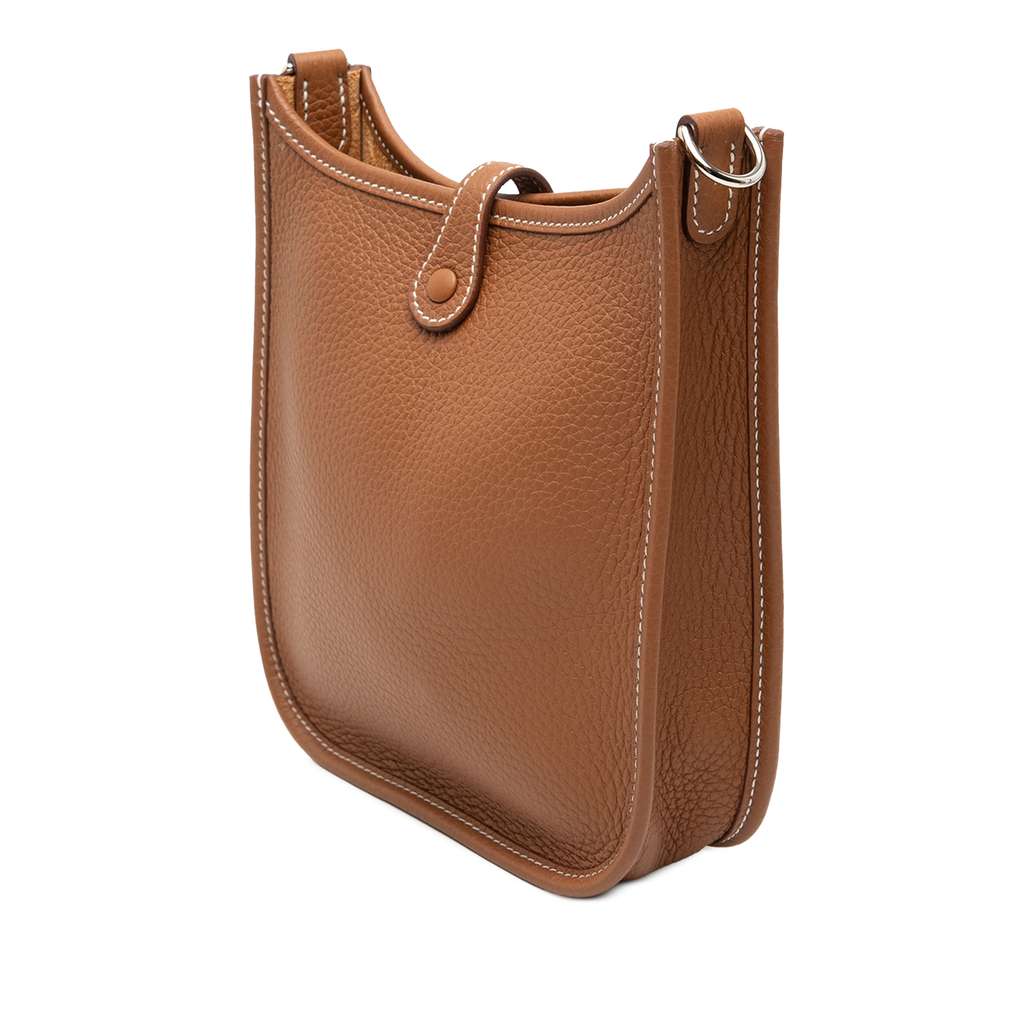 Hermès Clemence Evelyne 16 TPM Brown Leather Good condition - Back View