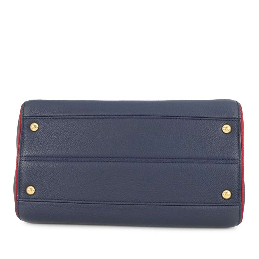 Louis Vuitton Monogram Double V Satchel Blue Leather Good condition - Inside View