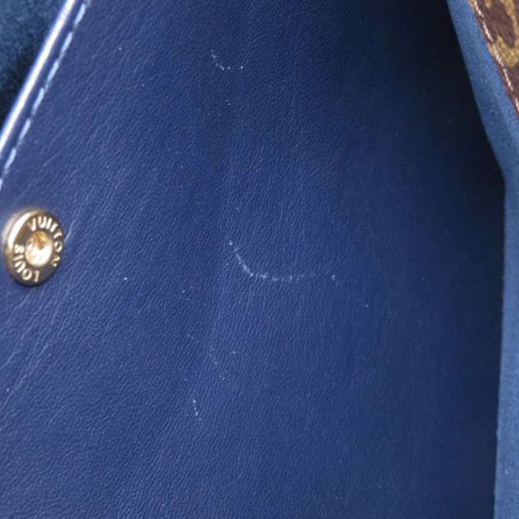 Louis Vuitton Monogram Double V Satchel Blue Leather Good condition - Box View