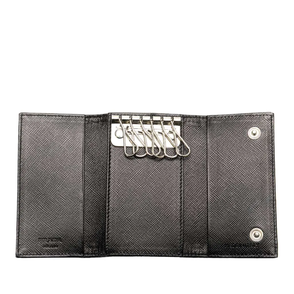 Prada Tessuto Key Holder Black Good - Model View