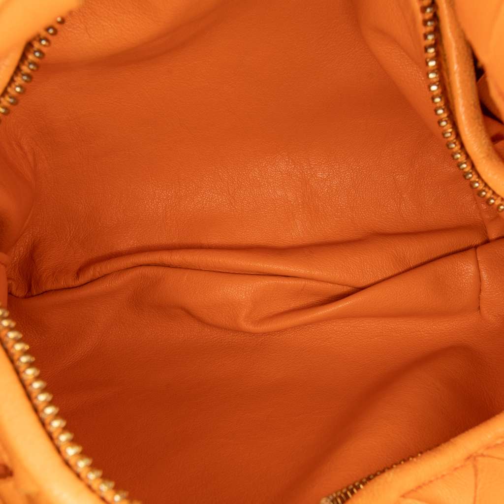 Bottega Veneta Mini Nappa Intrecciato Jodie Orange Leather Good condition - Model View