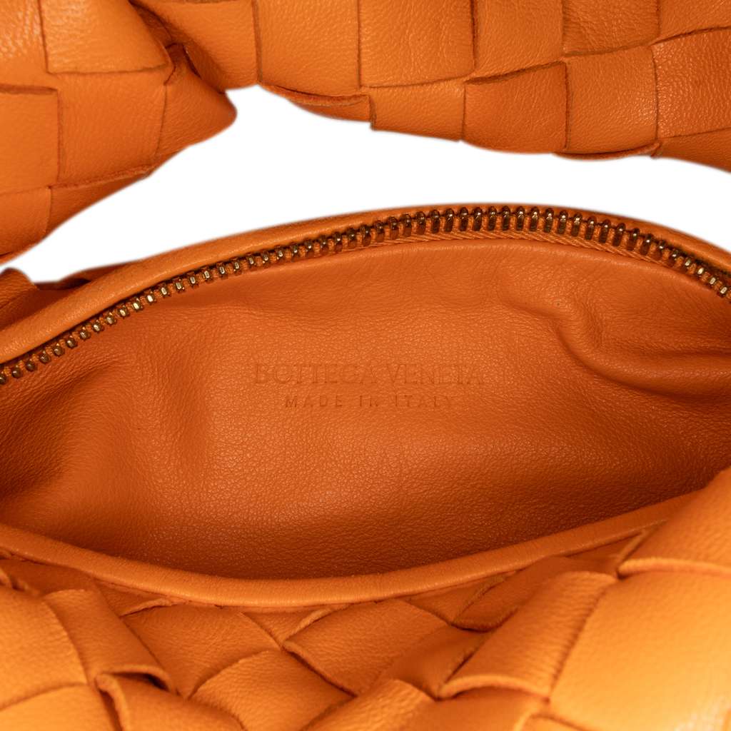 Bottega Veneta Mini Nappa Intrecciato Jodie Orange Leather Good condition - Box View