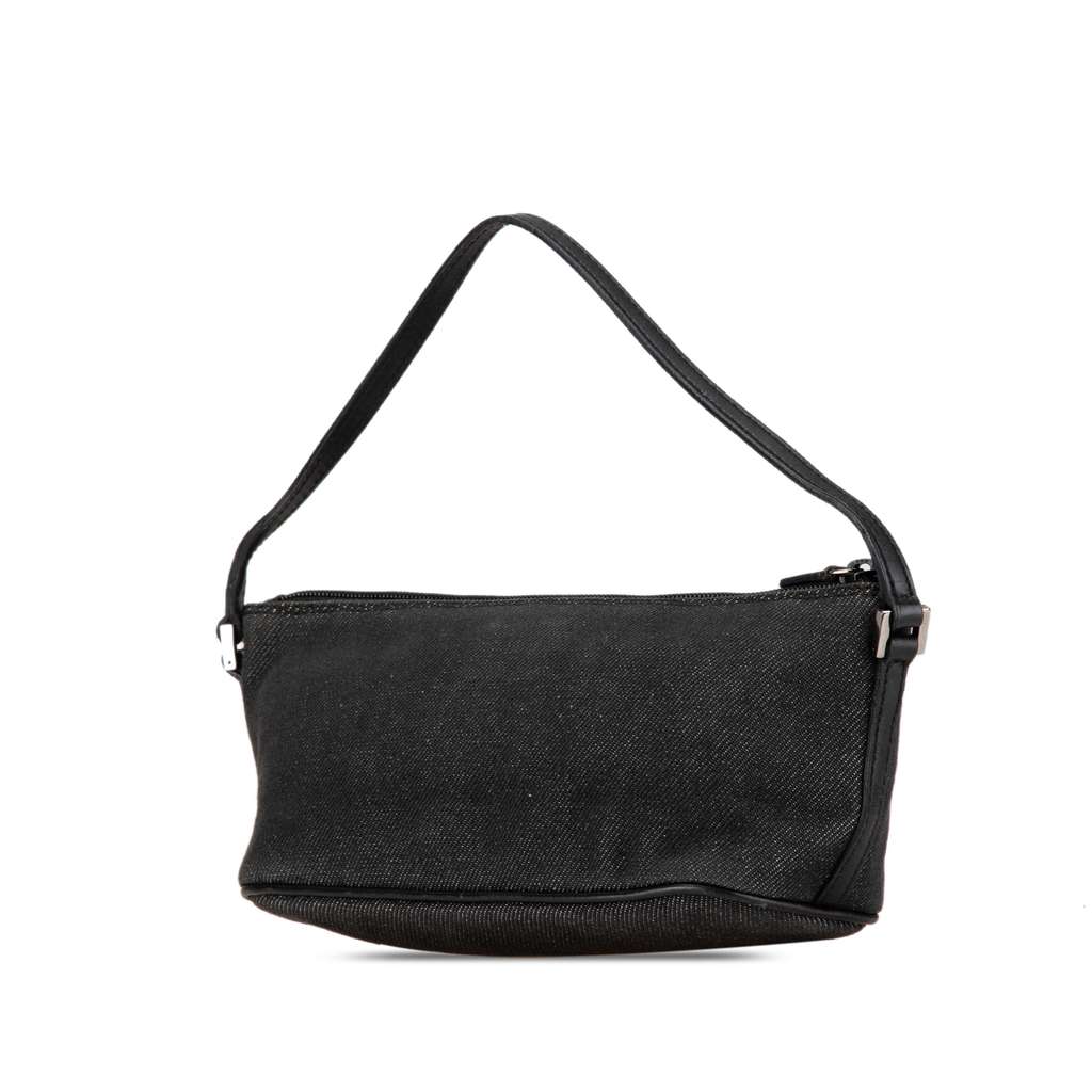 Gucci Denim Boat Shoulder Bag Black Denim Very good condition - Back View