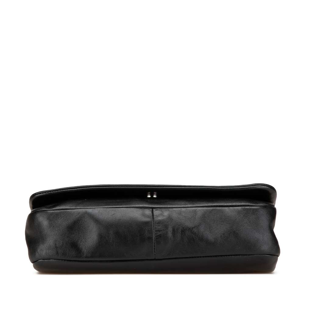 Chanel CC Studded Lambskin East West Flap Black Leather Good condition - Inside View