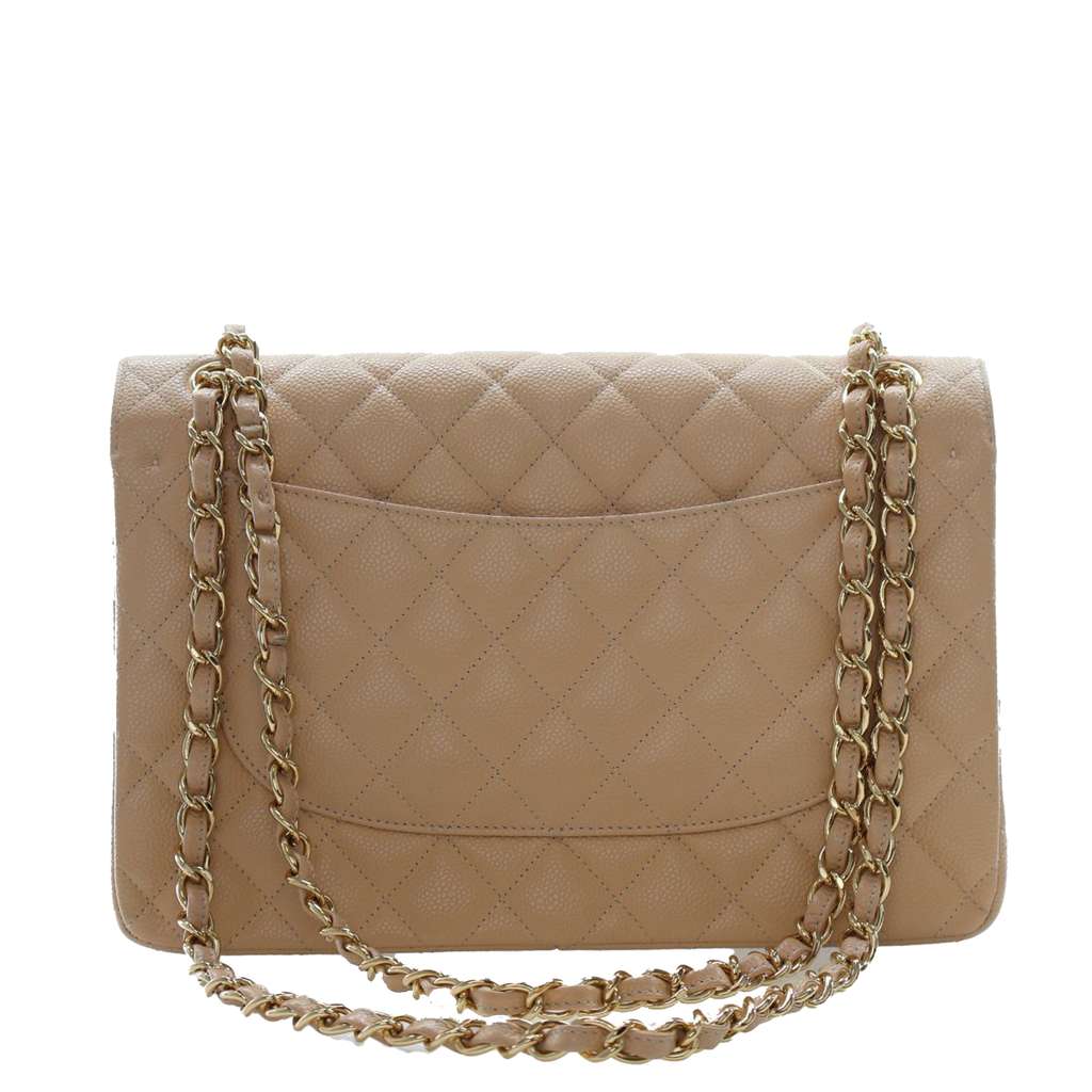 Chanel Jumbo Classic Caviar Double Flap Brown Leather Good condition - Model View