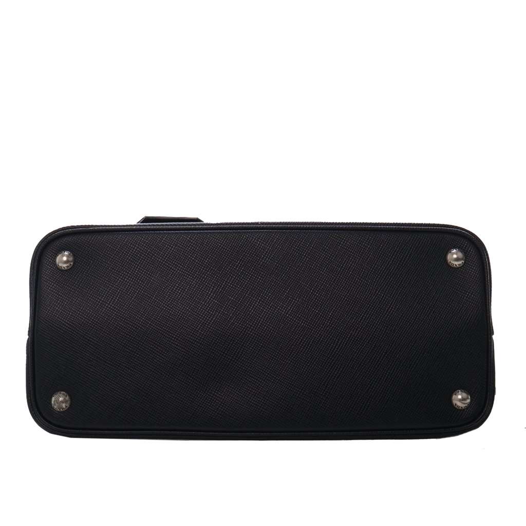 Prada Medium Saffiano Cuir Double Satchel Black Leather Good condition - Inside View