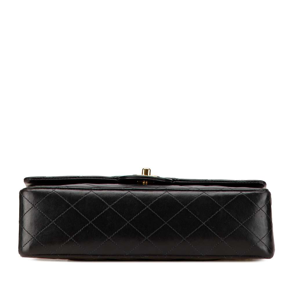 Chanel Medium Classic Lambskin Double Flap Black Leather Good condition - Inside View