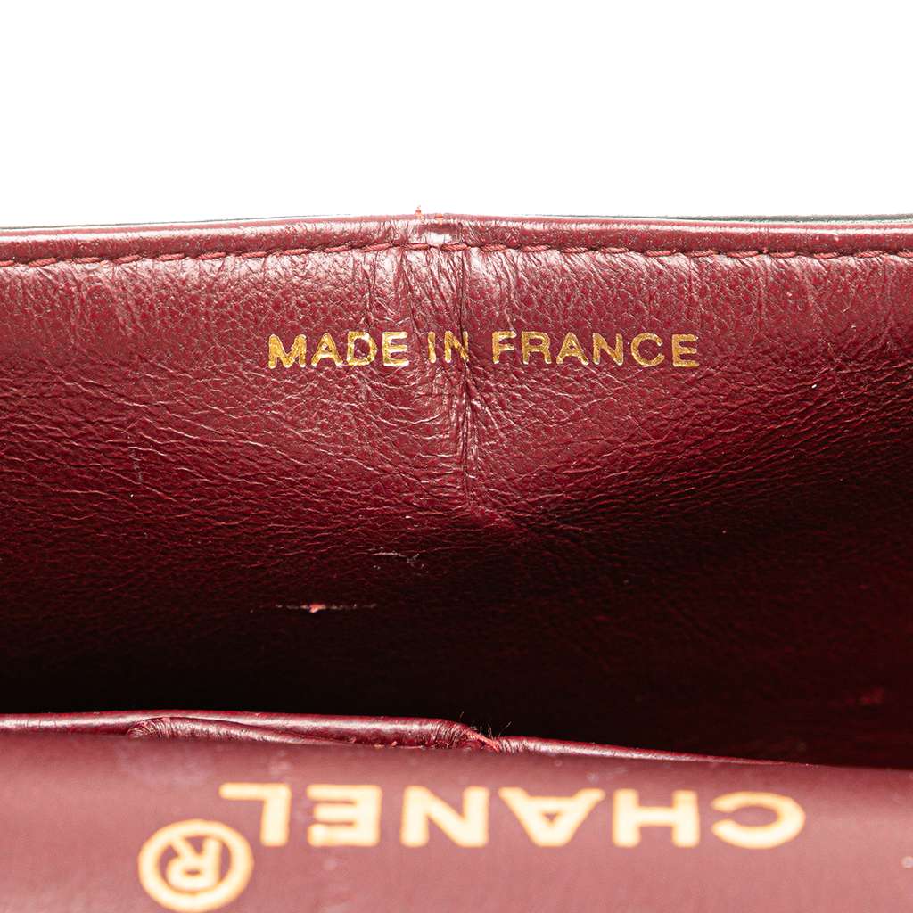 Chanel Medium Classic Lambskin Double Flap Black Leather Good condition - Box View