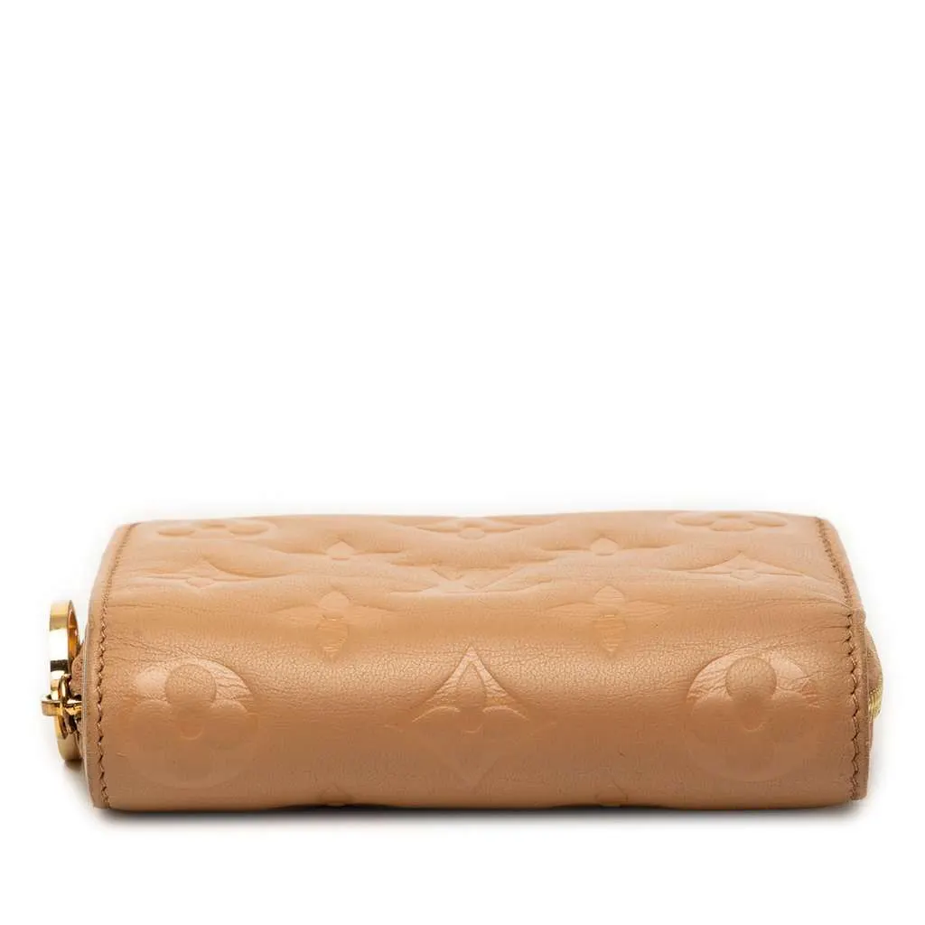 Louis Vuitton Monogram Embossed Lambskin Lou Coussin Wallet Brown Leather Very good - Inside View