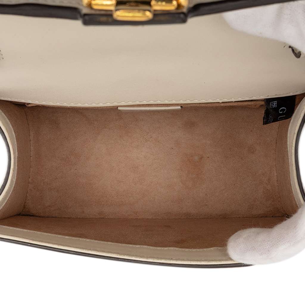 Gucci Mini Calfskin Sylvie Satchel White Leather Good condition - Model View