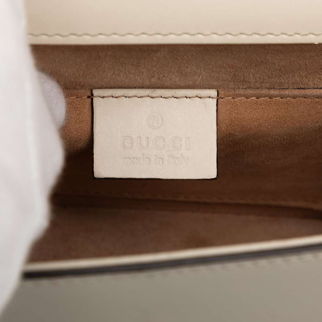 Gucci Mini Calfskin Sylvie Satchel White Leather Good condition - Box View