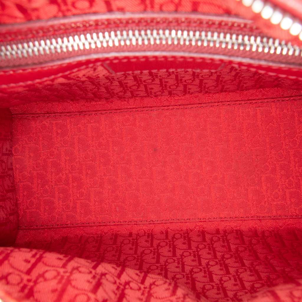 Dior Medium Patent Cannage Lady Dior Red Leather Good condition - Model View