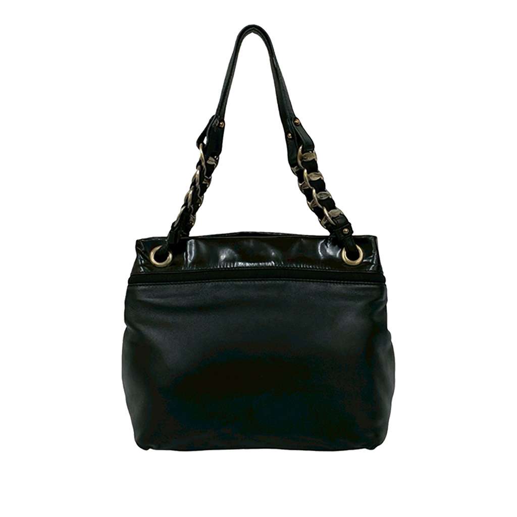 Salvatore Ferragamo Leather Vara Bow Shoulder Bag Black Leather Good condition - Back View