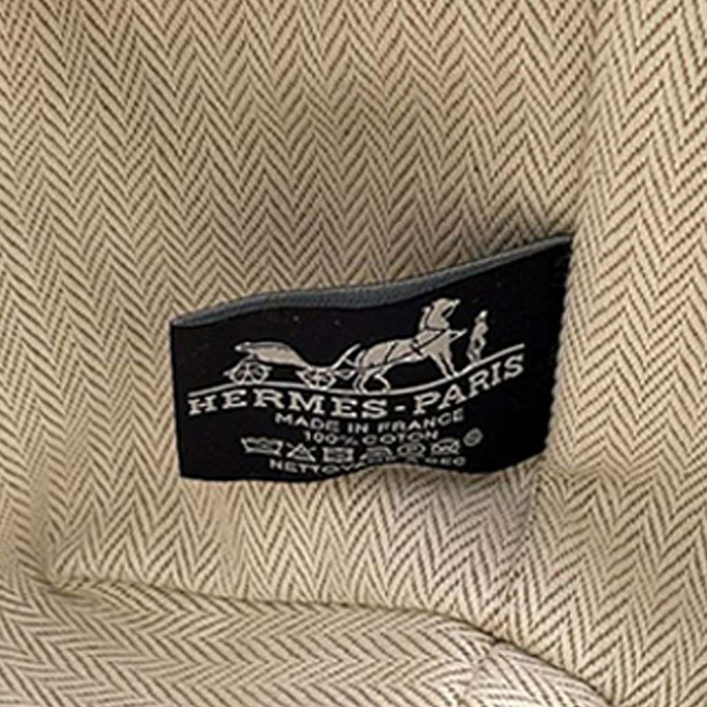 Hermès Small Toile Bride A Brac Case Blue Canvas Good condition - Box View