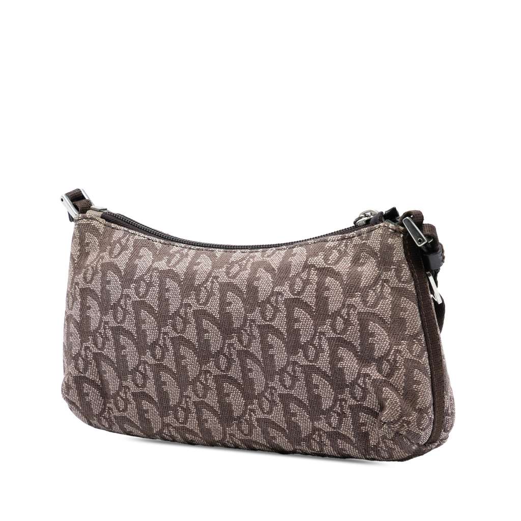Dior Diorissimo Trotter Canvas Shoulder Bag Brown Canvas Fair condition - Back View