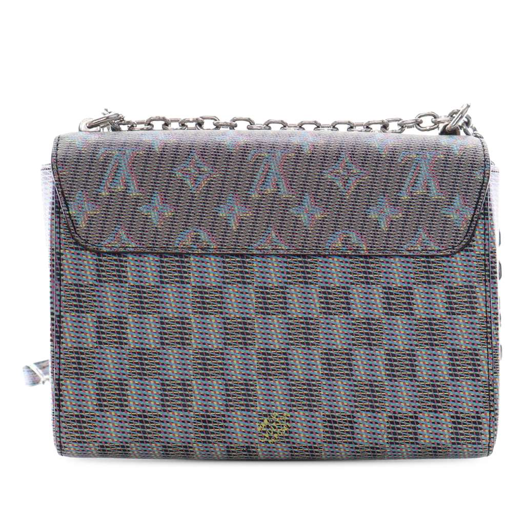 Louis Vuitton Damier Monogram Pop Twist MM Blue Good condition - Back View