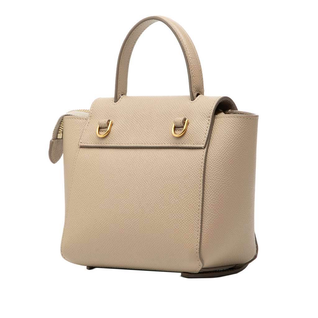 Celine Pico Grained Calfskin Belt Bag Brown Leather Very good condition - Back View