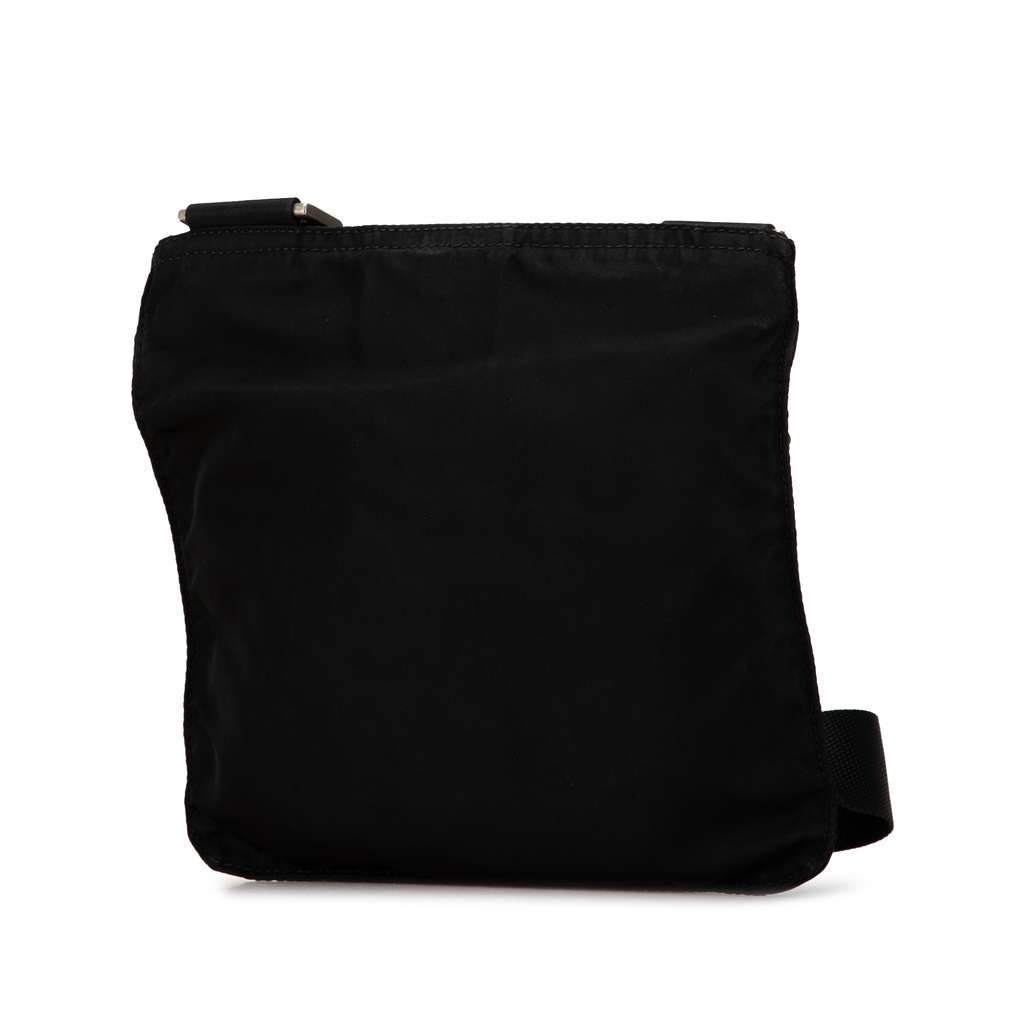 Prada Tessuto Zip Top Crossbody Black Good condition - Back View