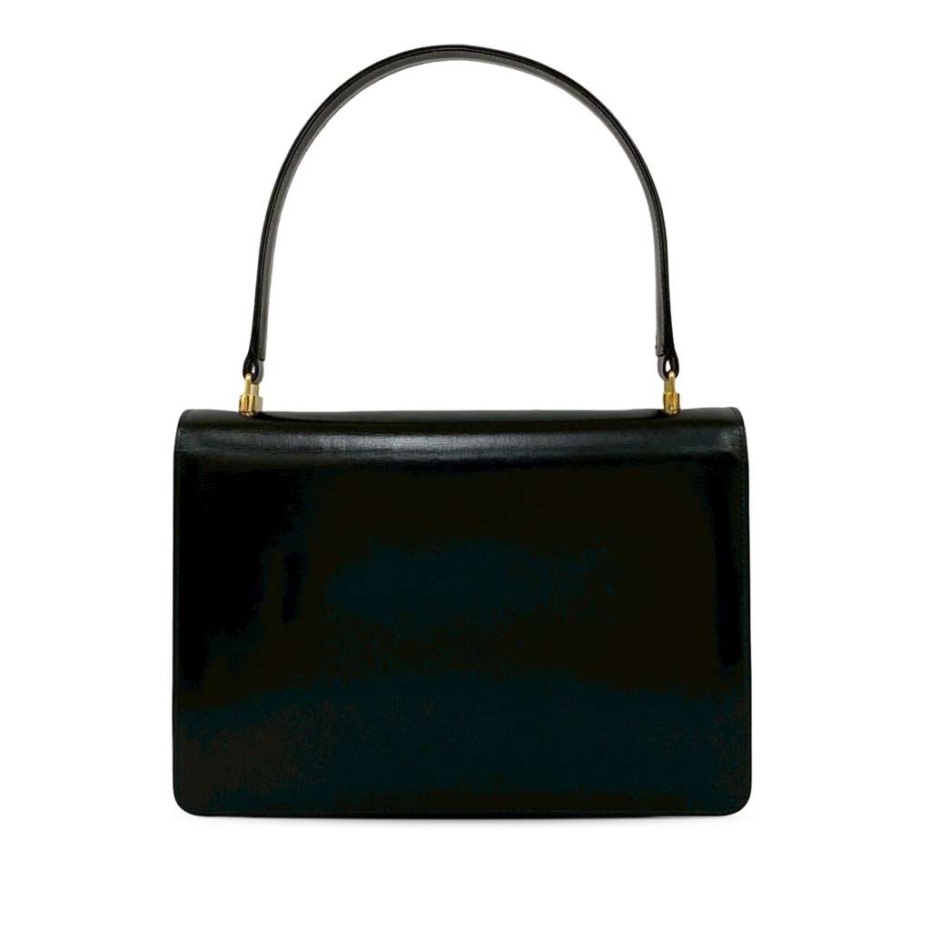 Gucci Leather Top Handle Bag Black Leather Good condition - Back View