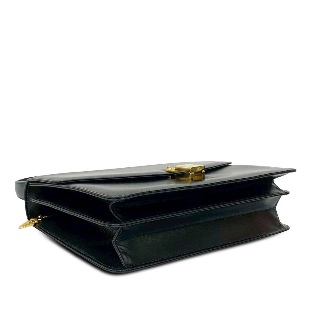 Gucci Leather Top Handle Bag Black Leather Good condition - Inside View