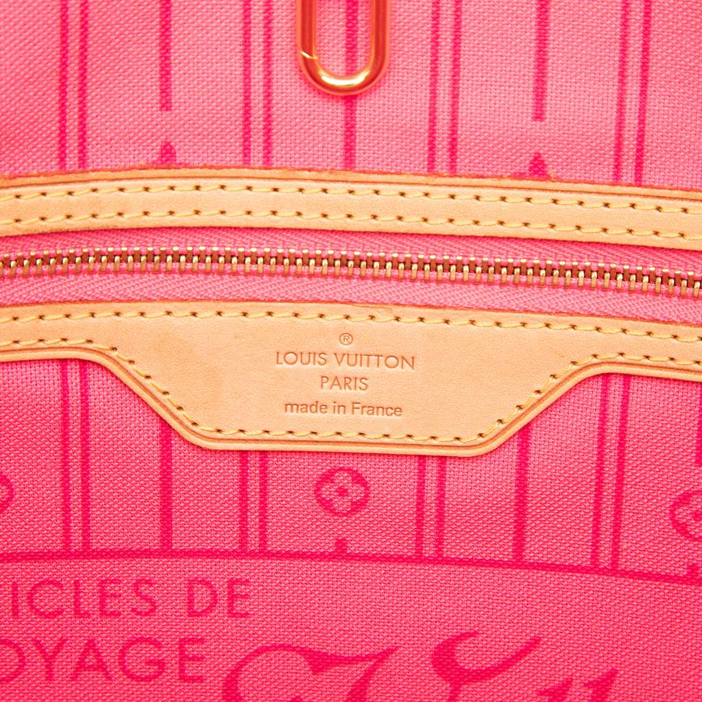 Louis Vuitton Monogram Roses Neverfull MM Brown Good condition - Box View