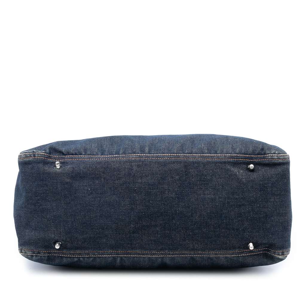 Fendi Denim Twins Tote Blue Denim Good condition - Inside View