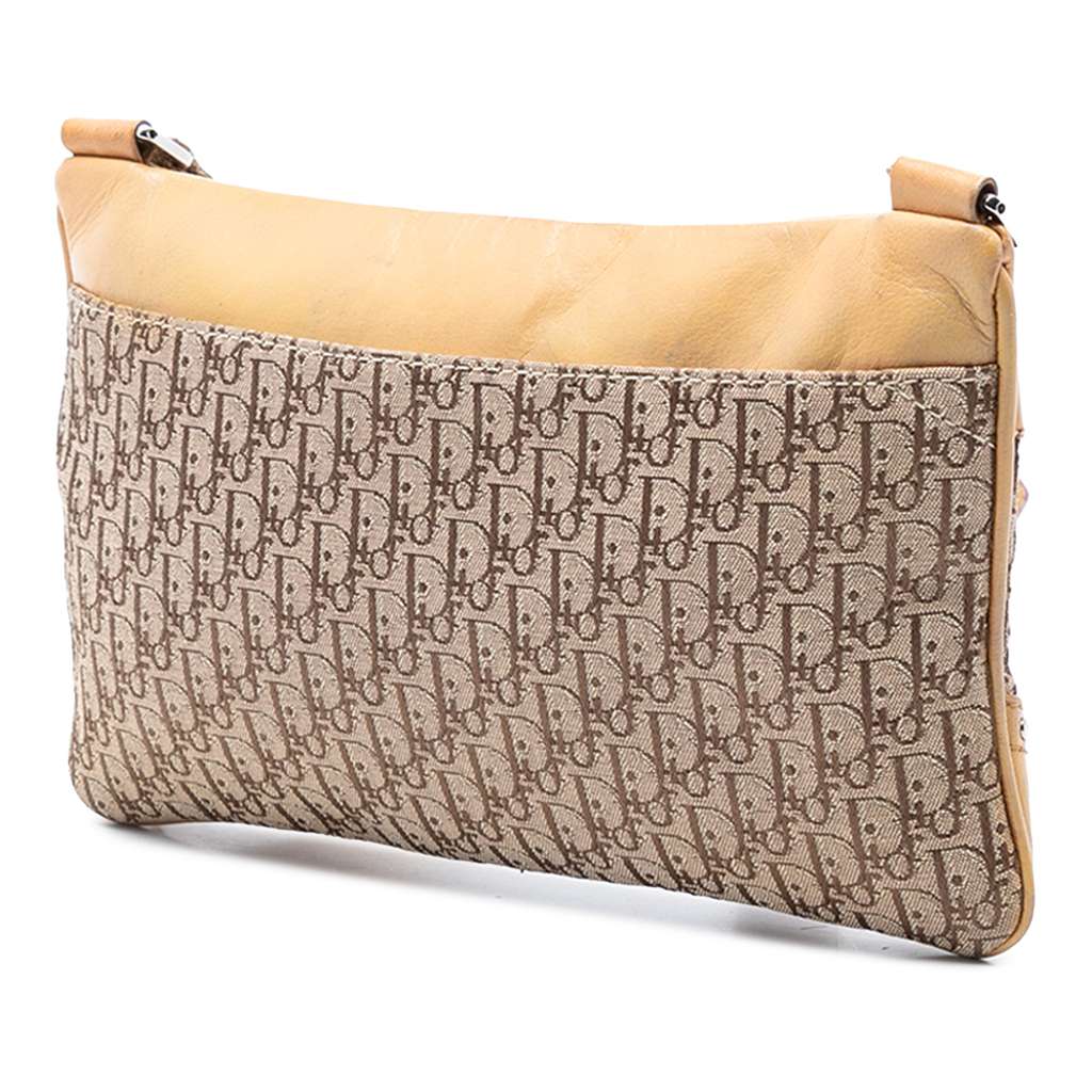 Dior Diorissimo Trotter Canvas Street Chic Crossbody Brown Canvas Good condition - Back View