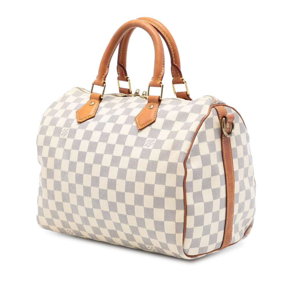 Louis Vuitton Damier Azur Speedy Bandouliere 30 White Good condition - Back View