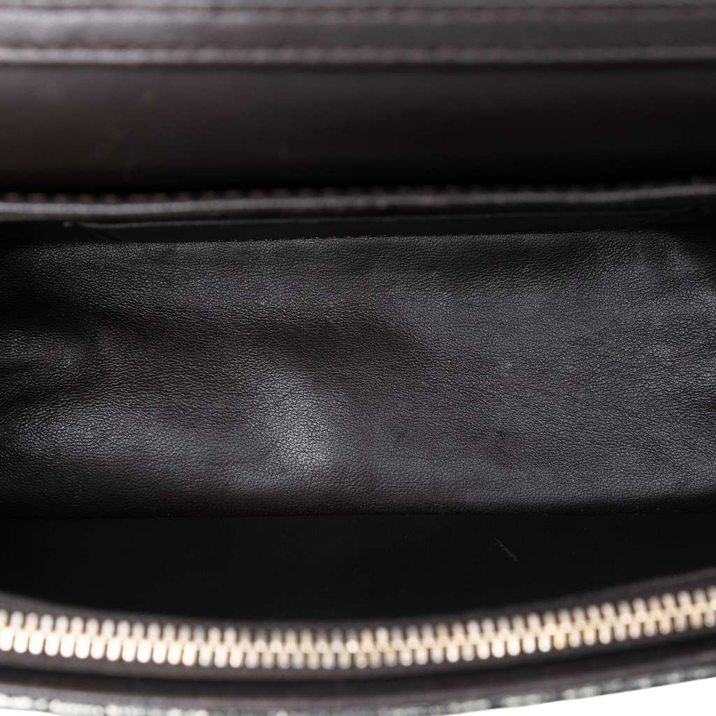 Dior Metallic Crinkled Calfskin Cannage Miss Dior Promenade Crossbody Silver Leather Good condition - Model View