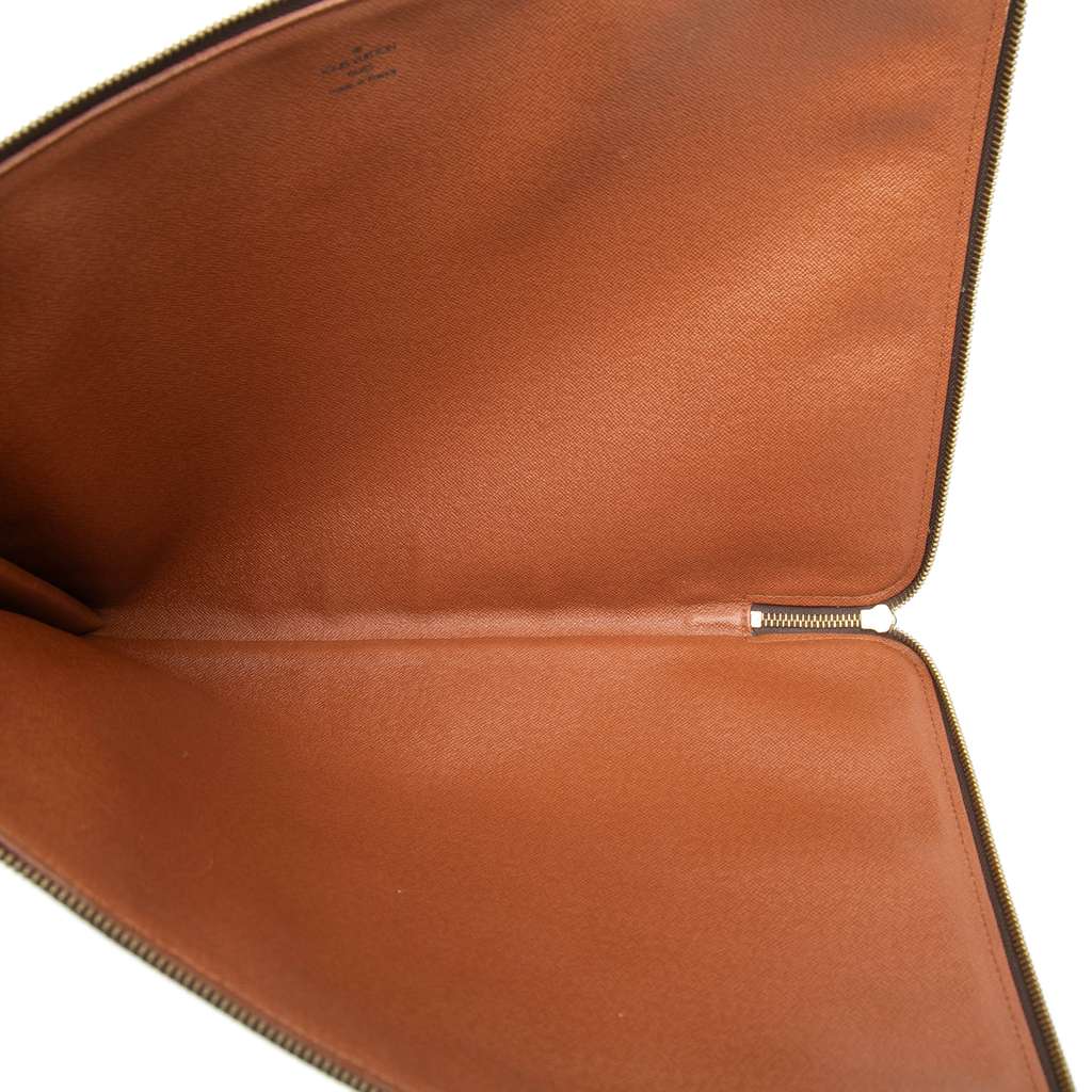 Louis Vuitton Monogram Poche Documents Portfolio Brown Good condition - Model View