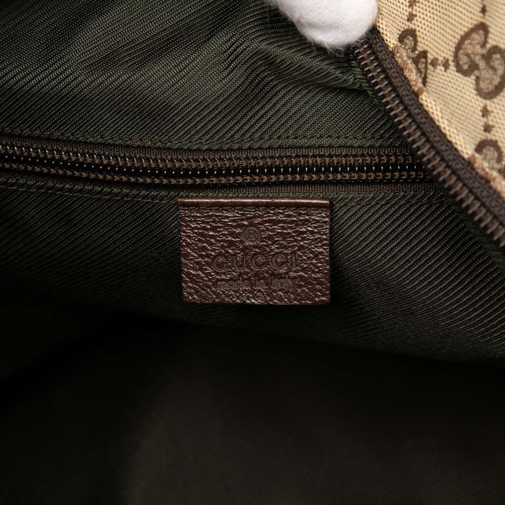 Gucci GG Canvas Web Vertical Tote Brown Canvas Good condition - Box View