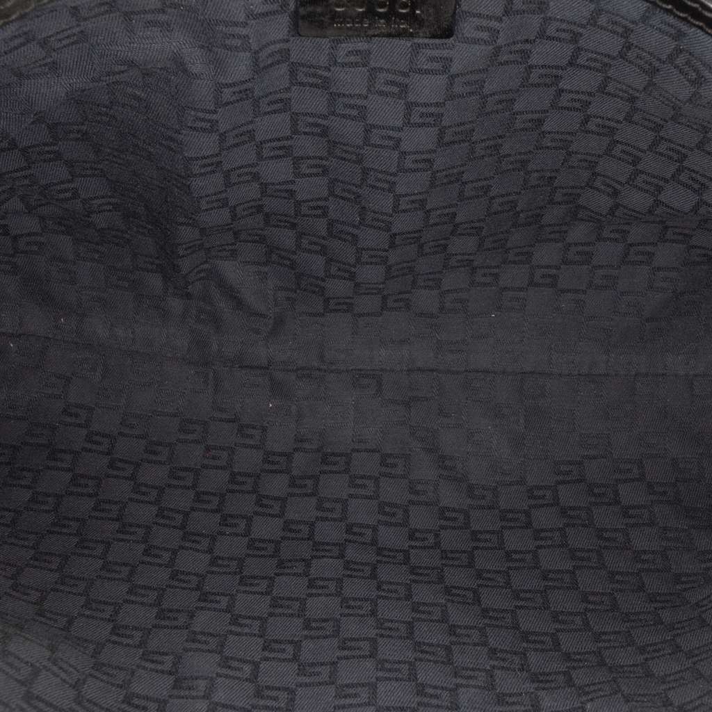 Gucci Canvas Reins Shoulder Bag Black Canvas Good condition - Model View