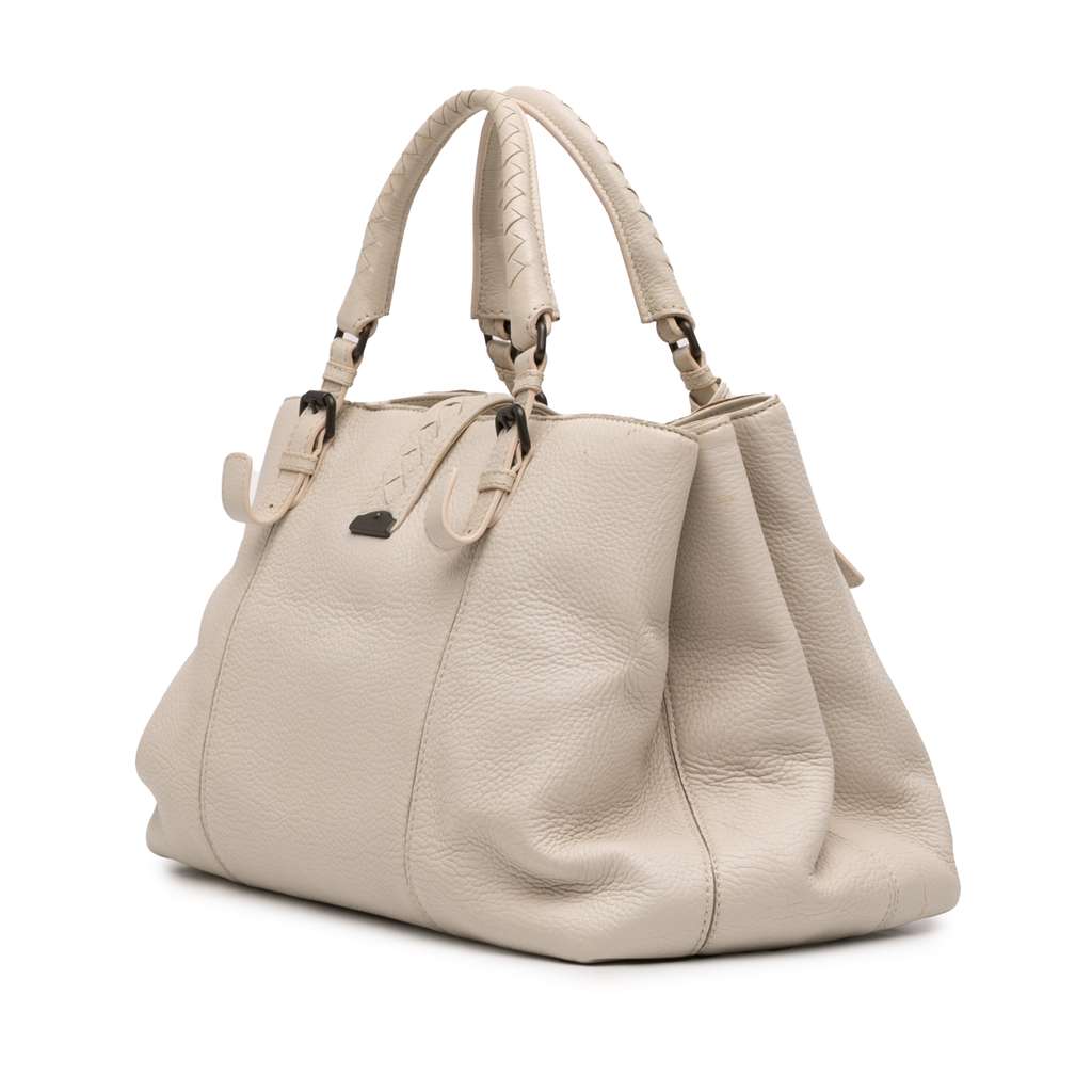 Bottega Veneta Medium Cervo Roma Tote White Leather Good condition - Back View