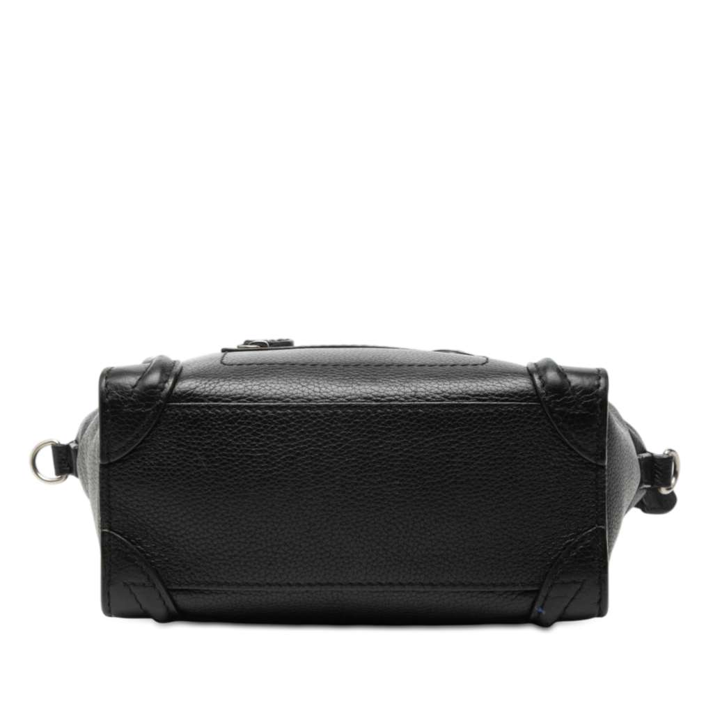 Celine Nano Leather Luggage Tote Black Leather Good condition - Inside View