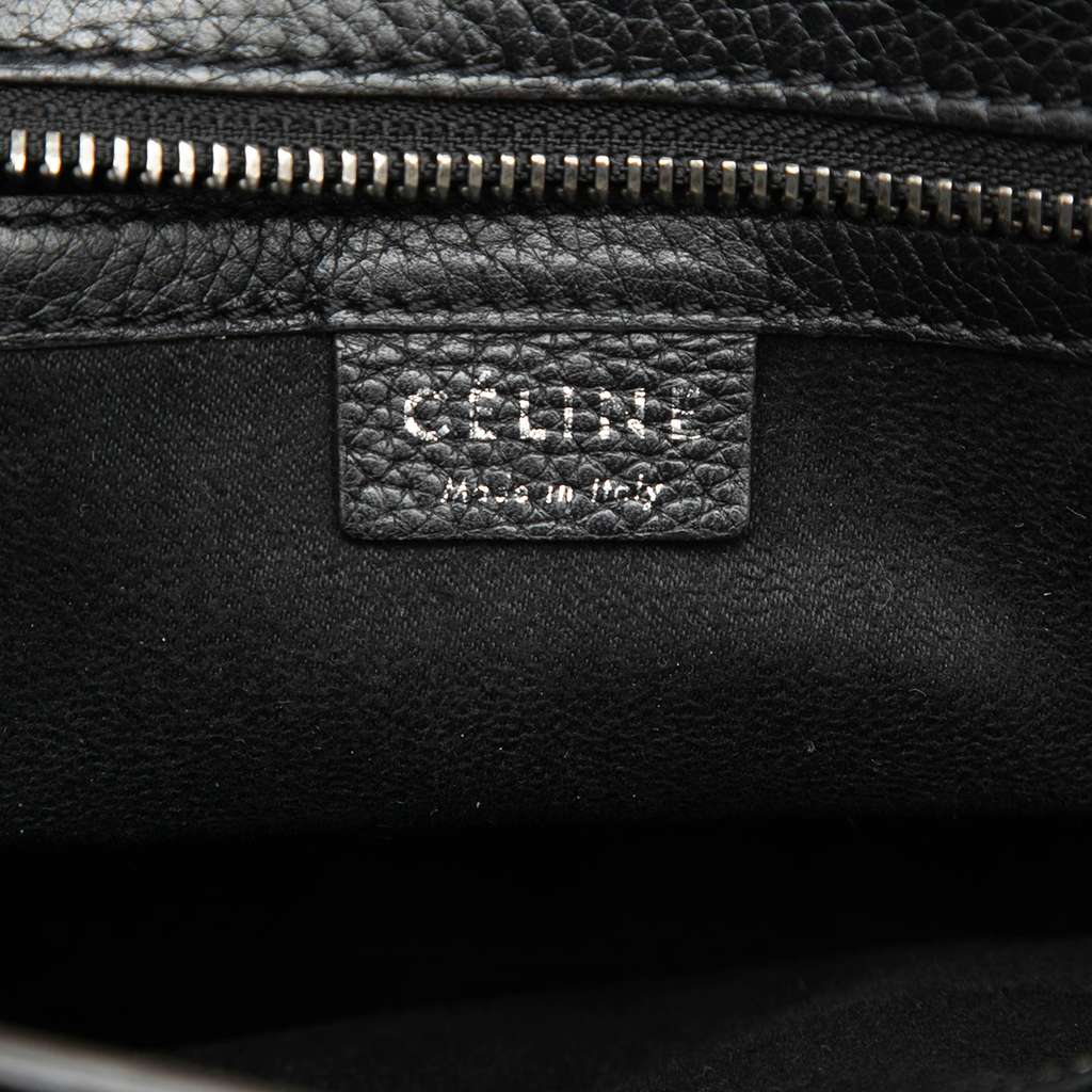 Celine Nano Leather Luggage Tote Black Leather Good condition - Box View